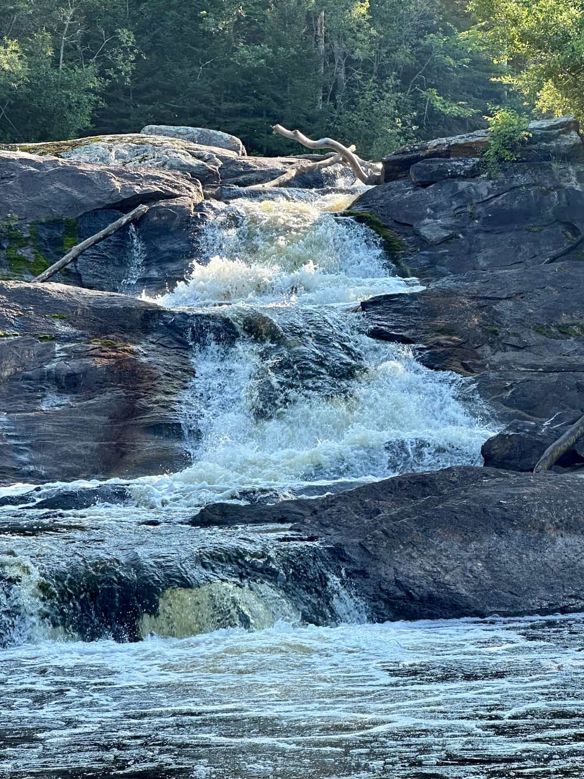 Waterfall cascading over rocks